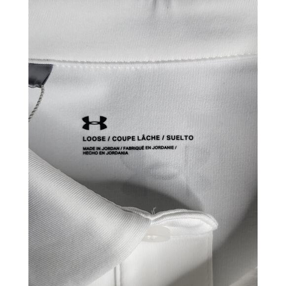 NWT UNDER ARMOUR The Boca Raton Golf Club UPF50 Men's White Polo Medium - Picture 3 of 6